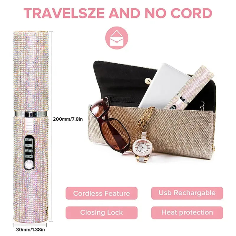 Wireless 2-IN-1 Electric Hair Straightener And Curler