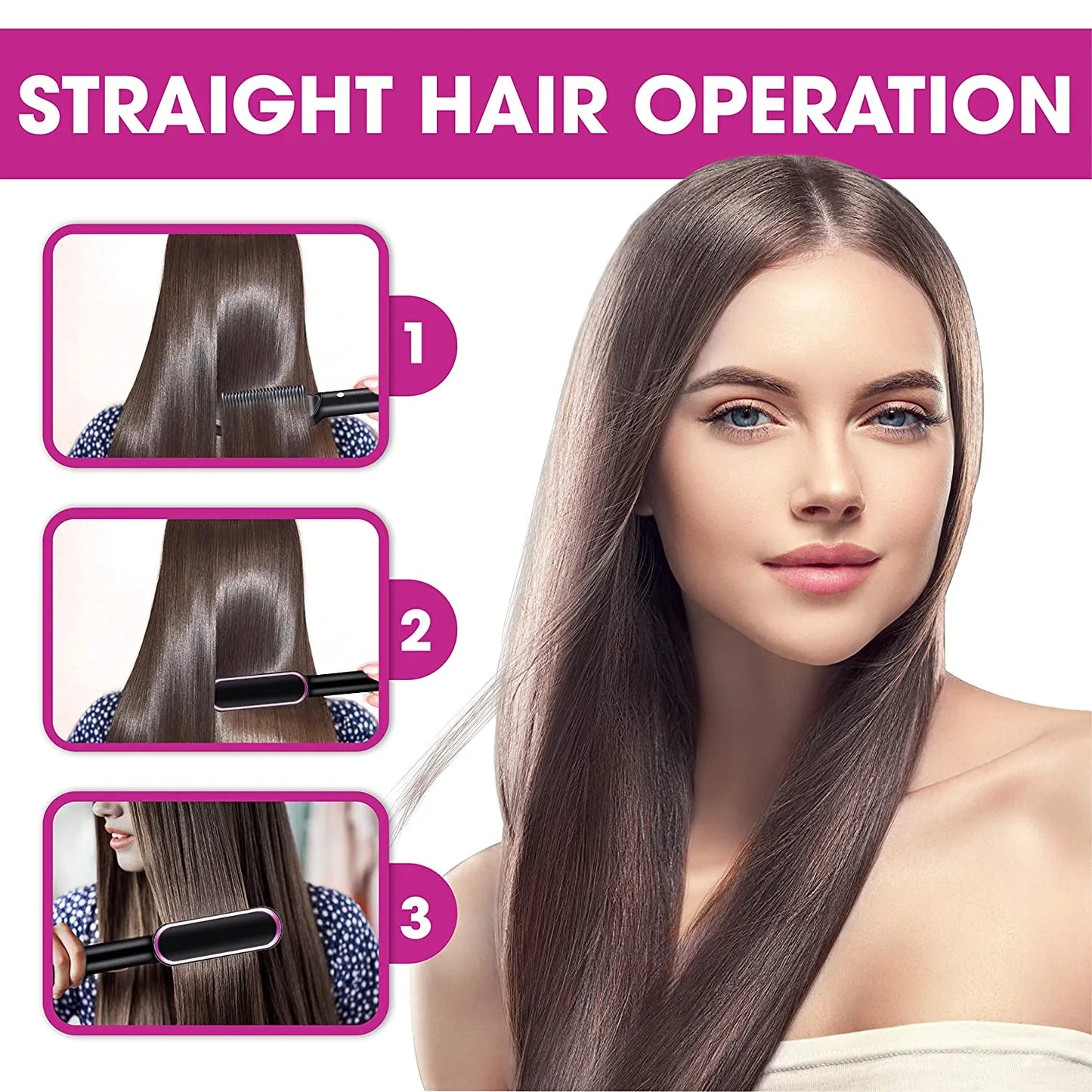 Styling brush Hair Straightener