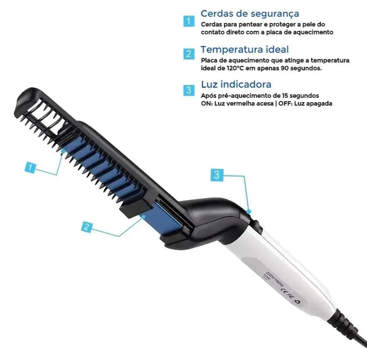 Electric Mens beard Hair Straightener