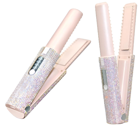 Wireless 2-IN-1 Electric Hair Straightener And Curler