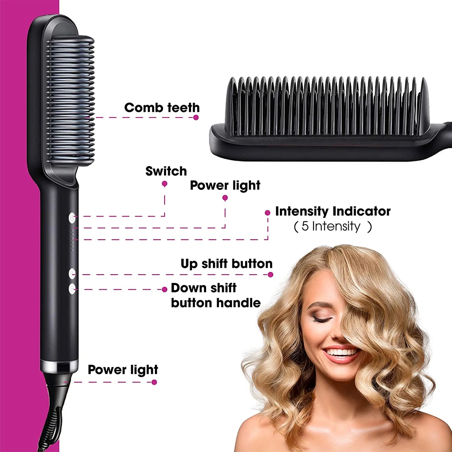 Styling brush Hair Straightener