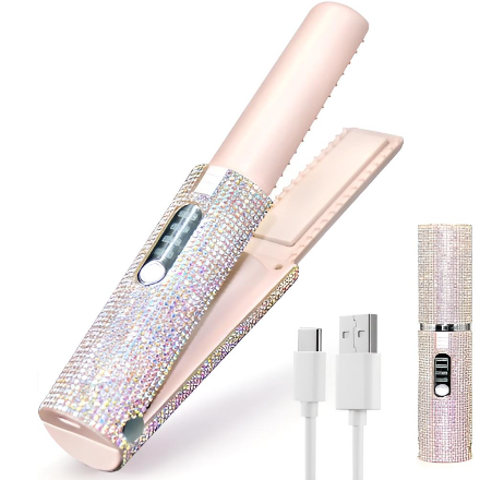 Wireless 2-IN-1 Electric Hair Straightener And Curler